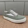 Tênis Casual Masculino Verde Militar RO de Cano Baixo Unissex com Sola Grossa Aumenta Altura Respirável Cadarço Sapatos Planos