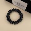 Exquisita Banda para el Cabello con Cuentas de Cristal, Pulsera Femenina, Lazo para el Cabello, Diadema de Doble Propósito, Adorno para el Cabello con Cuerda para Cola de Caballo de Pedrería