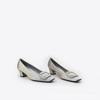 2026 Início da Primavera Rv Salto Médio Sapatos Femininos Individuais Bico Quadrado Cetim Strass Socialite Sapatos de Casamento Sapatos de Trabalho Atacado Moda