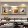 Luz de Atmosfera LED Pintura Decorativa para Sala de Estar Moderna Acessível Luxo Pintura para Pendurar na Parede de Fundo do Sofá Painel Horizontal Atmosférico de Alta Qualidade Mural