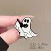 Broche de Halloween Gato Fantasma Excêntrico Emblema Acessório de Roupa Bolsa Acessório de Feriado Enfeite Pendurado Corsage Estilo Ins