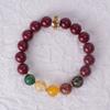 Tienda Oficial Principal Pulsera de Cinabrio para Mujer Pulsera de Cuentas de los Cinco Caminos del Dios de la Riqueza Buena Suerte Amuleto para Hombre para el Año del Dragón
