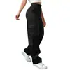 Pantalones Cargo Versátiles de Corte Holgado Transfronterizos de Amazon para Mujer, Pantalones Largos Multibolsillos de Corte Entallado a la Moda