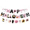 Banners com Tema de Festa de Halloween, Toppers Espirais para Bolo, Decoração de Atmosfera Interna, Montagem de Cenário para Parede de Fundo