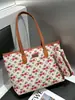 Bolso Tote con Estampado de Monograma de Cereza para Mujer, Bolso de Mano de Gran Capacidad, Bolso de Hombro, Bolso Grande Versátil y de Moda para Viajes y Uso Diario, Debajo del Brazo