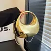 2025 Nueva Moda Banquete Salida Bolso Acrílico Portátil Color Degradado Luna Creciente Bolso con Cadena Bolso Cruzado Duro