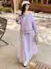 Nueva Colección Otoño/Invierno 2026: Cárdigan de punto floral tridimensional + falda de punto de malla patchwork, un elegante conjunto de dos piezas para mujer
