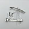 Horquilla doble de cinco estrellas con lazo plano de 8 cm/10 cm, pinza automática, pinza de resorte, accesorios para tocados de fábrica directa, para DIY