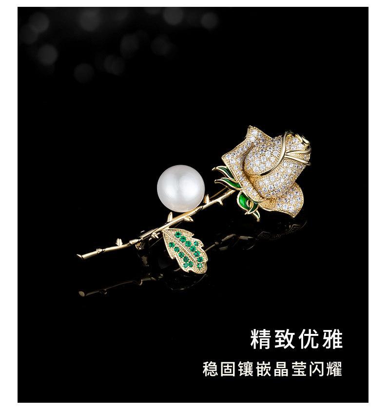 韩版优雅奢华玫瑰花胸针小众高级感花朵别针新款节日礼