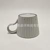 Taza de café de gres de estilo japonés con orejas colgantes, juego de taza y platillo retro simple para el hogar, soporte directo de fábrica de tazas de café LOGO