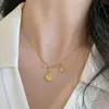 Collar Cruzado de Amazon con Forma de Estrella de Mar y Concha con Circonita y Clip de Papel Estilo Casual Moda Cadena para Clavícula Personalizada Regalo de Vacaciones