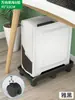 Soporte para Host de Computadora de Escritorio con Ruedas, Estante de Almacenamiento de Doble Capa, Bandeja Organizadora de Oficina Debajo del Escritorio