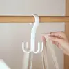 Gancho giratorio de cuatro garras Estante para pantuflas Estante para corbatas bufanda bufanda perchero gancho de plástico al por mayor