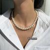 Collar de Perlas de Cristal Estilo Zhengyuan Ni Ni Cadena para Suéter 2024 Nuevo Popular Otoño e Invierno Lujo Ligero Nicho Cadena para Clavícula