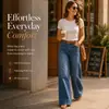 Colección de primavera y otoño para mujer de comercio exterior 2026: Pantalones de mezclilla de pierna ancha, elegantes y versátiles, cómodos y estilosos, disponibles en stock