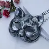 Máscara Facial de Gato de Halloween Plástico Antiguo Retro Placa Ligera Máscara de Media Cara Accesorios para Fiesta de Venecia Baile de Graduación Disfraz