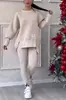 Amazon Europeo y Americano. Conjunto de Ropa para Mujer Transfronterizo con Sudadera Estampada de Manga Larga Irregular y Leggings con Impresión 3D