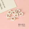 Flor de cinco pétalos color tinta flor hueca cerámica con cuentas DIY pendientes hechos a mano pulsera collar accesorios material