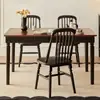 Juego de Mesa y Sillas de Comedor Rectangular Retro de Madera Maciza Estilo Francés y Americano para Apartamentos Pequeños, Mesa de Comedor Rectangular Estilo Antiguo para el Hogar
