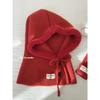 Design de Boneco de Neve Balaclava de Neve da Moda Gorro Tricotado com Cordão Proteção de Orelha Quente Outono e Inverno Gorro Pulôver