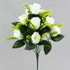 Flores Artificiales Estilo Europeo 12 Cabezas Rosa Pavo Real Ramo de Boda Decoración de Hotel Muebles para el Hogar Accesorios Flores Falsas