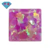 Huagang Pedra Preciosa Quadrada Ângulo Reto Fundo Plano Opalina Sintética Artificial Opal Rosa Roxo Opalina Pedra de Opalina de Imitação Op09