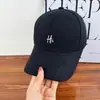 Gorra de Béisbol para Mujer con Ala Ancha para Otoño, Estilo Coreano, Sencilla y Versátil, Bordado de Letras, Copa Rígida, Gorra de Pico para Hombre para Otoño e Invierno, Hace que la Cara Parezca Más Pequeña