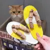 Juguete para Gatos Gadget de Autoentretenimiento, Palo Tira-Gatos Automático, Juguete de Lufa para Masticar, Suministros para Mascotas Duraderos Resistentes a la Mordida