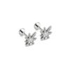 F136 Pendientes Sencillos de Hueso Palma Pata de Oso Hoja de Cáñamo Joyería para Piercing Pendientes para Mejor Amiga Pareja Stock Listo de Fábrica