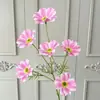 6 Cabeças de Flor Gesang Flores Artificiais para Salão de Casamento Arranjo Floral Estilo Monet Decoração Suave Arranjo Floral Fundo Arte Floral