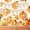 Nuevo Tema Cuadros Naranjas de Amazon Banderines de Dibujos Animados para Niños Suministros de Decoración para Fiesta de Cumpleaños