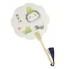 Abanico Panda de Verduras Estilo Chino con Texto, Fotografía Hanfu, Productos Creativos Culturales Chinos, Tendencia Nacional, Abanico Tradicional, Patrimonio Cultural Inmaterial, Hecho a Mano