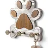 Suporte de Armazenamento de Patas de Cachorro de Madeira Transfronteiriço, Cabide de Entrada Montado na Parede, Suporte para Bolsas, Suporte para Chaves, Suporte de Armazenamento para Porta