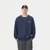 Roupas Masculinas Fengshe / Moletom Pulôver de Gola Redonda Estampado de Manga Longa para Homens de 300g, Jaqueta Pesada Tendência Estilo Americano Unissex