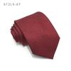 Corbata color vino tinto ropa formal para hombre negocios novio ceremonia de boda 8 cm de ancho traje camisa corbata de mano cuello largo raqueta de boda