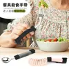 Pulsera de Muñeca para Utensilios de Comer Estilo Sencillo con Correas en Ambos Lados, Pulsera Antivibración para Utensilios, Correas Antiderrames para Cuchara y Tenedor