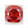 Diamante Moissanita Colorido, Pedra Solta Grande Quadrada em Formato Cushion, Pedra Principal para Joias, Certificado Gra, Face do Anel com Base Pontiaguda Irregular