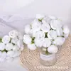 Flores artificiais transfronteiriças: 27 peônias, ráfia, camélias, rosas feitas à mão, flores artificiais estilo ins, decoração de buquê de casamento