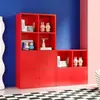 Estante de Ferro Forjado para Uso Doméstico, Estante Modular Colorida Estilo Kallax de Chão com Armazenamento em Gaveta, Novo Estilo Chinês