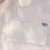 Roupa Íntima Feminina para Desenvolvimento Alunas do Ensino Fundamental Sutiã Colete Esportivo de Verão Sem Costura Seda Gelada Envolvente Respirável Fino