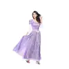 Halloween Cosplay Rapunzel Fantasia Adulto Conto de Fadas Princesa Roxa Vestido Longo Princesa Lepei