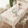 2026 Novo Estilo Toalha de Mesa Impermeável à Prova de Óleo Lavável Resistente ao Calor Capa de Mesa Estilo Creme Luxo Leve High-End Pano Retangular para Cobertura