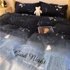 Conjunto de Cuatro Piezas para Niños Dormitorio de Estudiantes Juego de Tres Piezas Dormitorio Dormitorio Cama Superior e Inferior Funda Nórdica Sábana Funda de Almohada Individual
