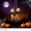 Enfeite de goblin de corda pendurado estilo americano transfronteiriço, decoração moderna de Halloween para casa, pequeno artesanato de planta peculiar
