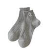 Envío Gratis Primavera y Verano Nuevos Calcetines de Algodón para Mujer Calcetines de Malla con Lazo para Mujer Calcetines de Barco Calcetines Transpirables Transfronterizo