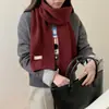 Bufanda Nueva de Invierno para Mujer Color Sólido Suave Cera Versátil Moda Coreana Pareja Estudiante Básica Tejida Cálida