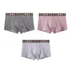 Suministro Exclusivo Transfronterizo de Calzoncillos tipo Boxer de Algodón para Hombre de Talla Grande con Estampado a Cuadros de Cintura Media, Transpirables y Antibacterianos, Venta Directa del Fabricante