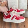 Sapatos de lona para crianças, sapatos de lona de nicho para a primavera e o verão, estilo retrô moderno de Hong Kong, tênis vermelhos casuais chiques