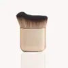 Pincel de pó solto em forma de crescente, pincel chanfrado para pó, base ondulada portátil, pincel de maquiagem, contorno, sombra, pincel multifuncional para o corpo
