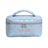 Bolsa de Maquiagem Portátil Personalizada Estilo Coreano Ins Estrela Bolinhas Cor Sólida, Bolsa de Armazenamento de Skincare Multifuncional de Grande Capacidade